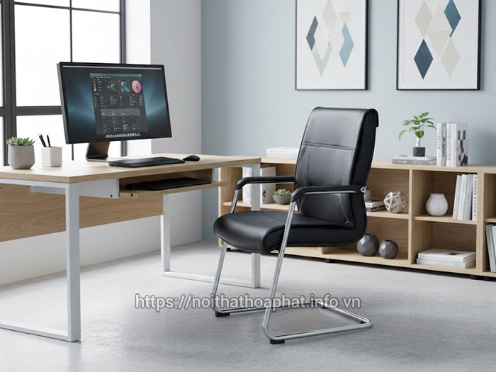 Ghế chân quỳ bọc da Hòa Phát