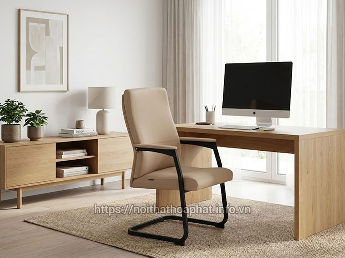 Ghế chân quỳ bọc da Hòa Phát