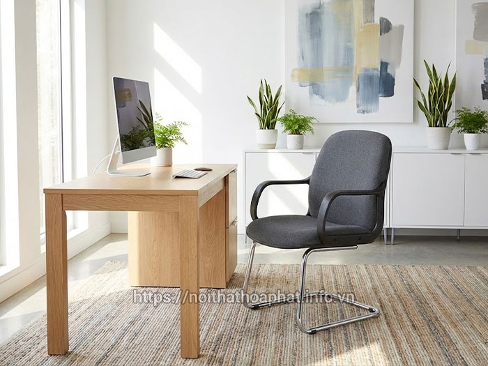 Ghế chân quỳ màu xám