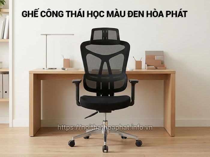 Ghế công thái học màu đen