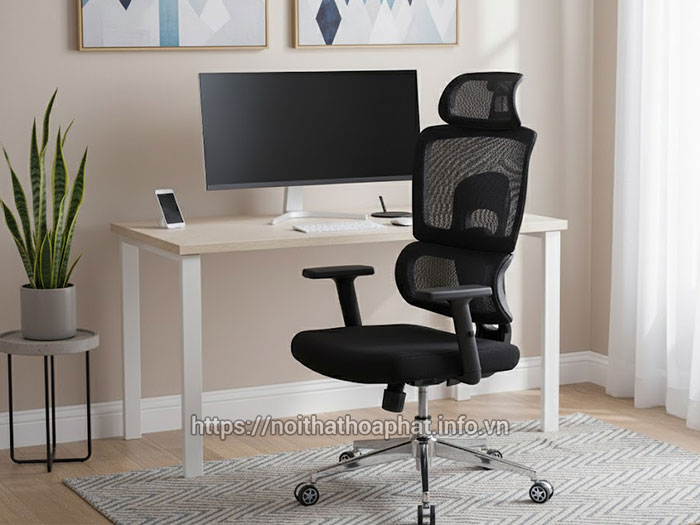 Ghế công thái học màu đen