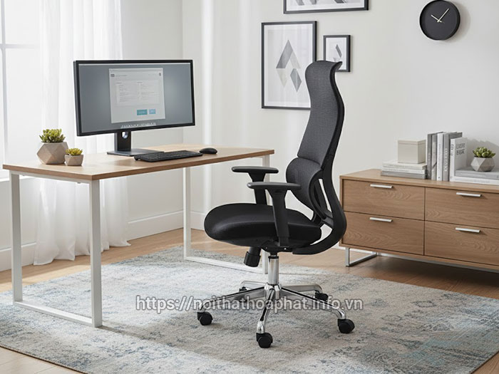 Ghế công thái học màu đen