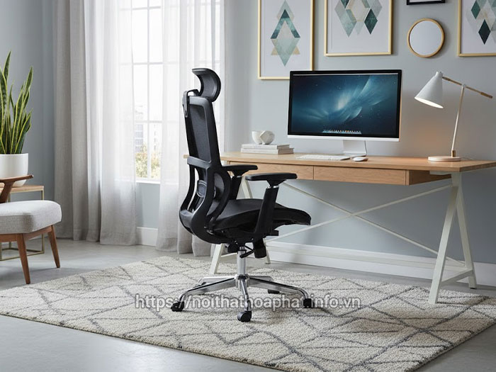 Ghế công thái học màu đen