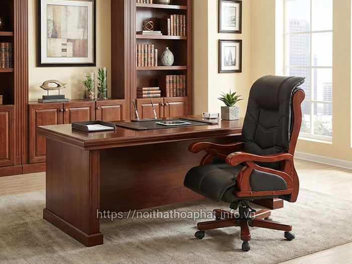 Ghế gỗ làm việc lãnh đạo