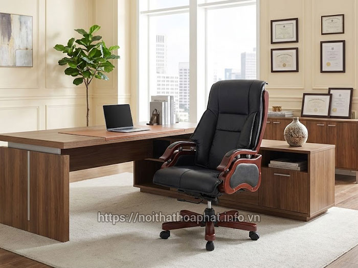 Ghế gỗ làm việc lãnh đạo