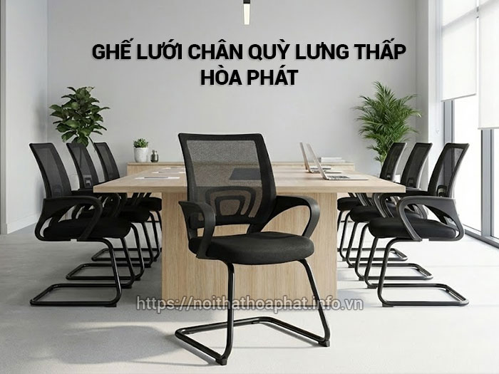 Ghế lưới chân quỳ lưng thấp
