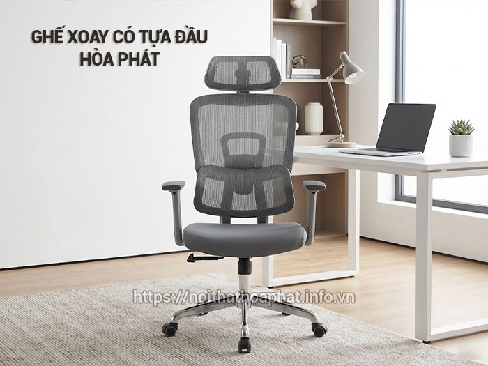 Ghế xoay có tựa đầu Hòa Phát