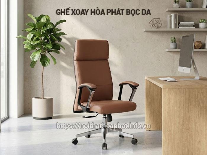 Ghế xoay Hòa Phát bọc da