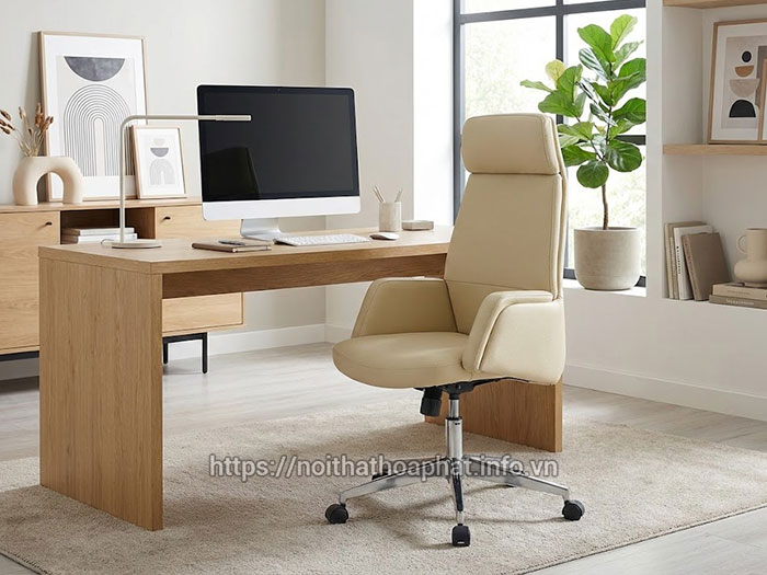 Ghế xoay Hòa Phát bọc da