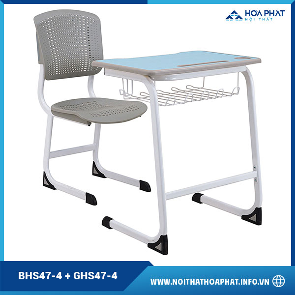 Bàn ghế học sinh Hòa Phát BHS47-4 + GHS47-4