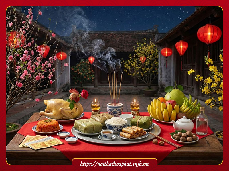 Mâm cúng giao thừa 2026