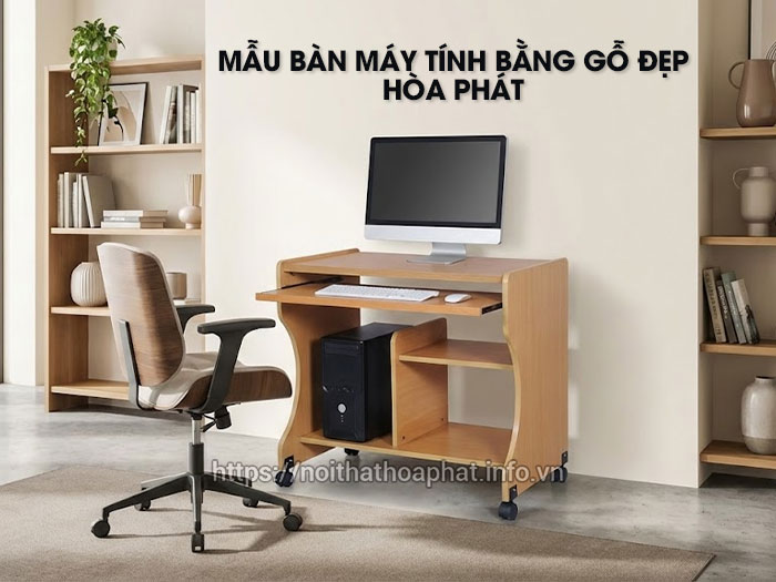 Mẫu bàn máy tính bằng gỗ đẹp