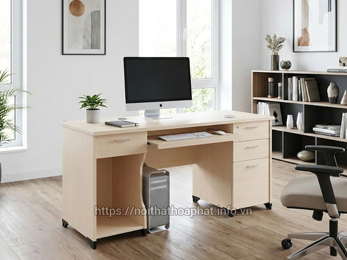 Mẫu bàn máy tính bằng gỗ đẹp