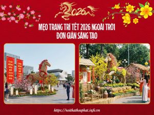 Trang trí Tết 2026 ngoài trời