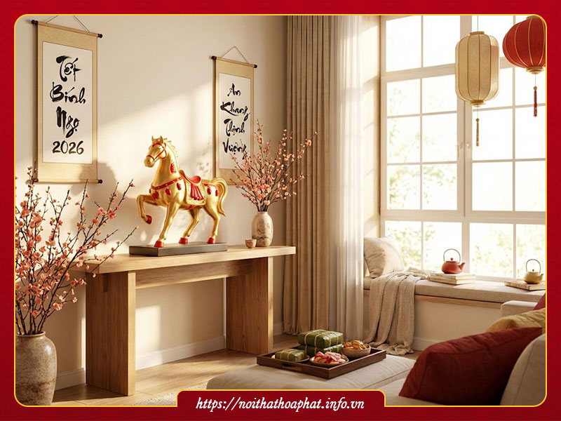 Trang trí tết 2026 tại nhà