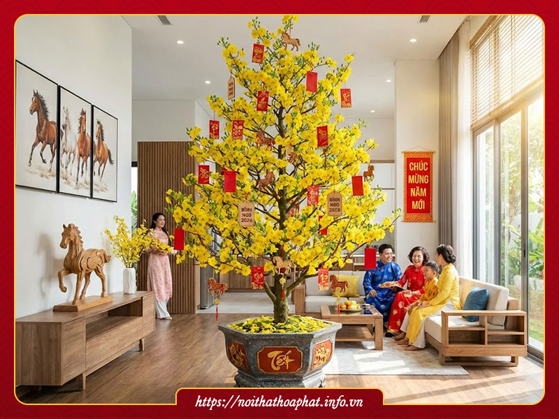 Trang trí tết 2026 tại nhà