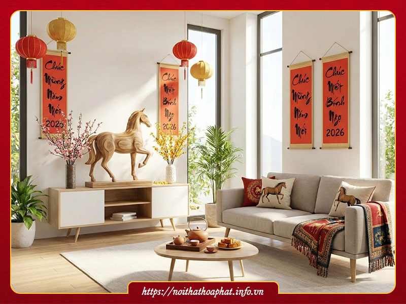Trang trí tết 2026 tại nhà
