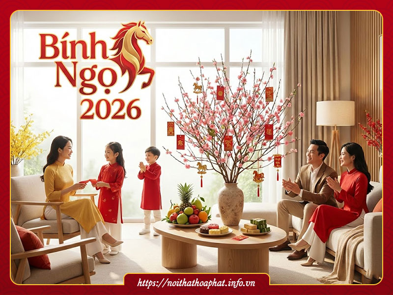 Trang trí tết 2026 tại nhà