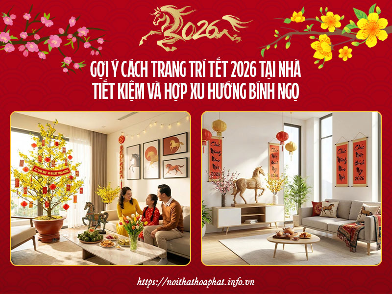 Trang trí tết 2026 tại nhà