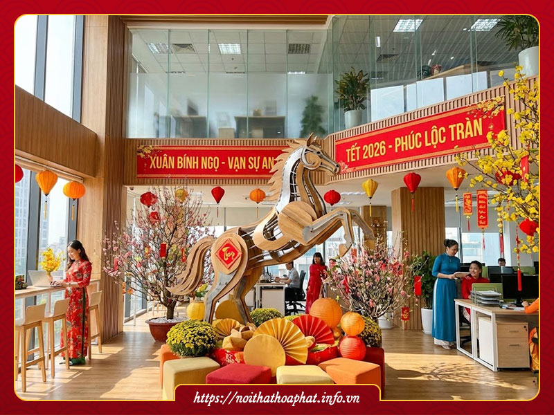 Trang trí Tết 2026 văn phòng