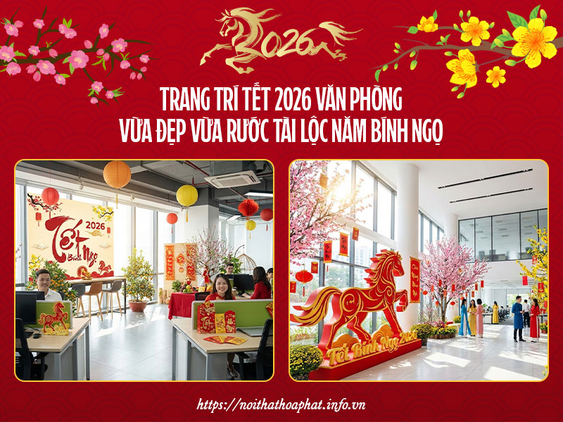 Trang trí Tết 2026 văn phòng
