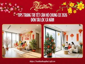 Trang trí tết căn hộ chung cư 2026