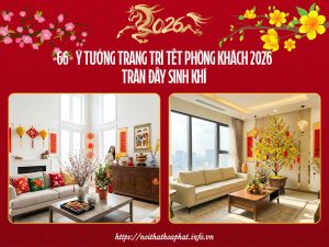 Trang trí Tết phòng khách 2026