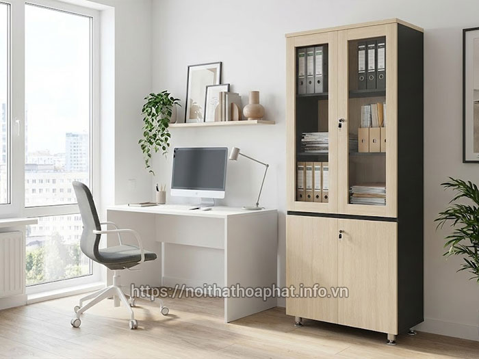 Tủ đựng hồ sơ văn phòng bằng gỗ