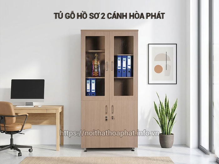 Tủ gỗ hồ sơ 2 cánh