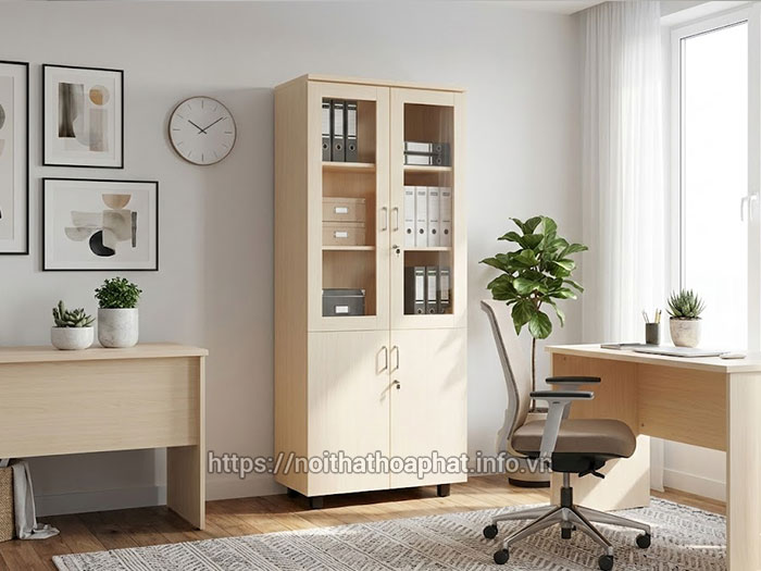 Tủ gỗ hồ sơ 2 cánh