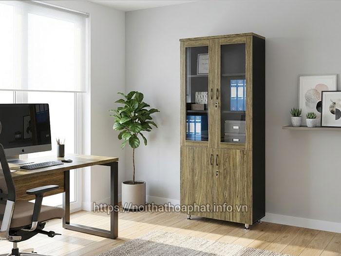 Tủ gỗ hồ sơ 2 cánh