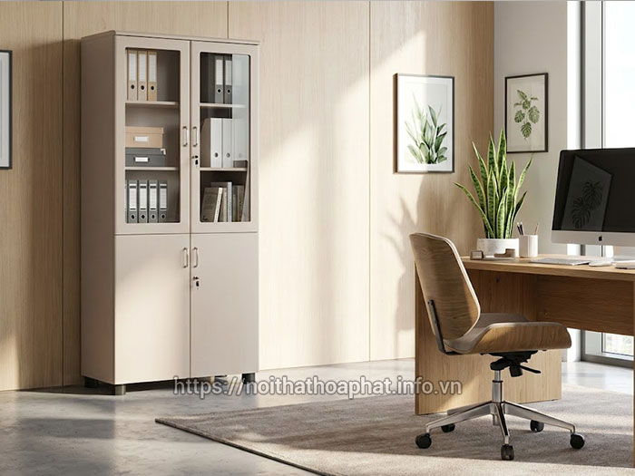 Tủ gỗ hồ sơ 2 cánh