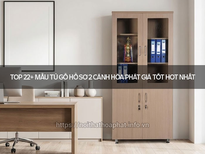 Tủ gỗ hồ sơ 2 cánh
