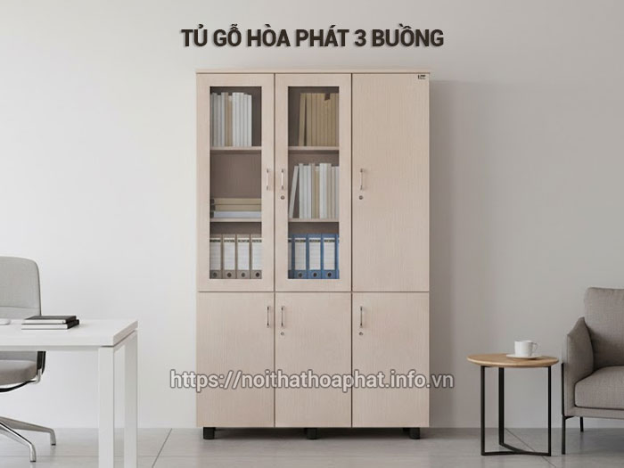Tủ gỗ Hòa Phát 3 buồng