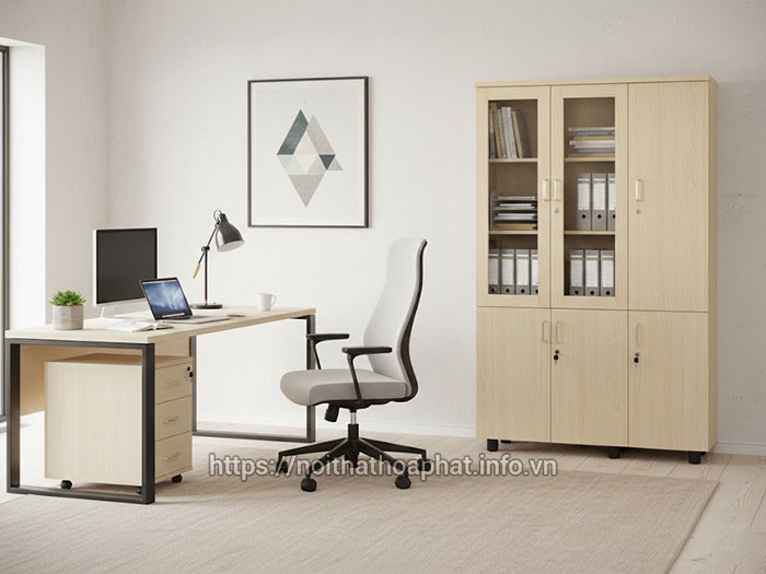 Tủ gỗ Hòa Phát 3 buồng