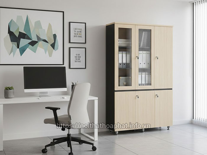 Tủ gỗ Hòa Phát 3 buồng