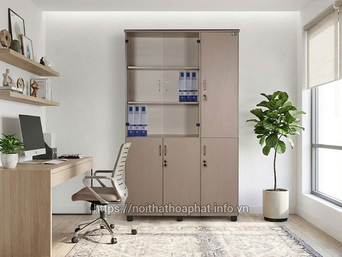 Tủ gỗ kính văn phòng