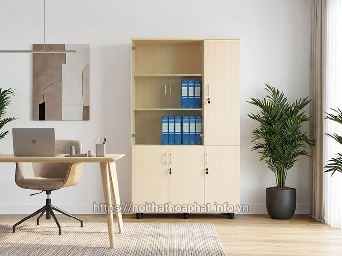Tủ gỗ kính văn phòng