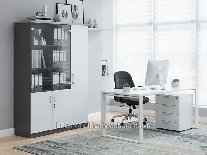 Tủ gỗ kính văn phòng
