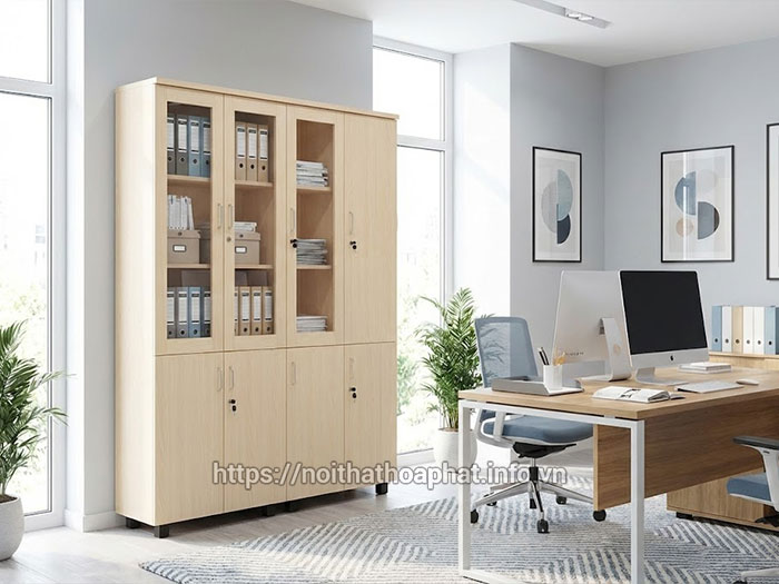 Tủ hồ sơ gỗ Hòa Phát