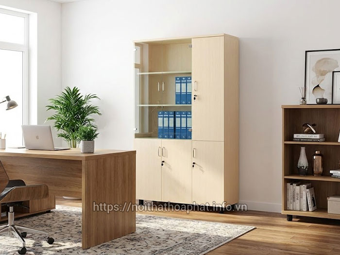 Tủ hồ sơ gỗ Hòa Phát