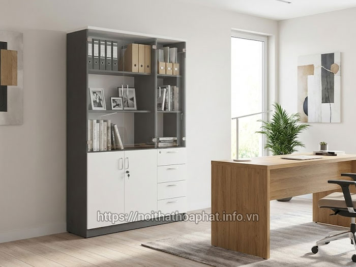 Tủ hồ sơ văn phòng gỗ công nghiệp
