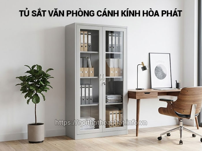 Tủ sắt văn phòng cánh kính
