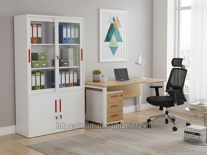 Tủ sắt văn phòng cánh kính