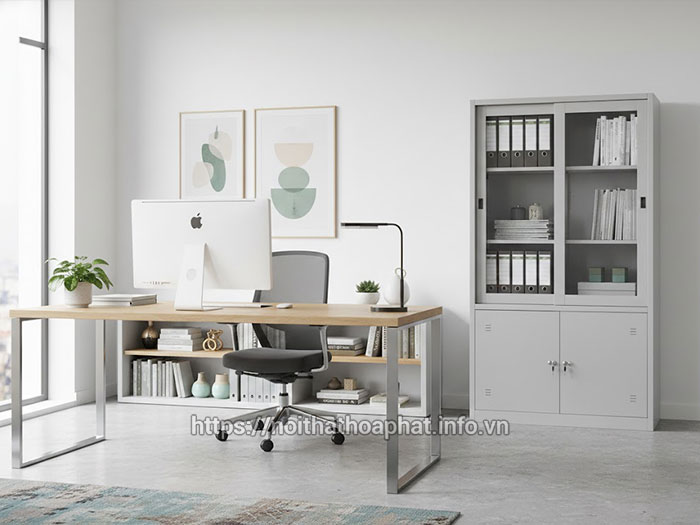 Tủ sắt văn phòng cánh kính