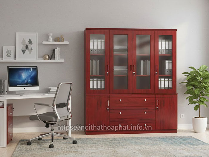 Tủ tài liệu 4 cánh kính