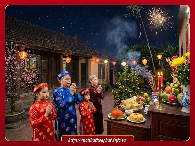 Văn khấn giao thừa ngoài trời 2026