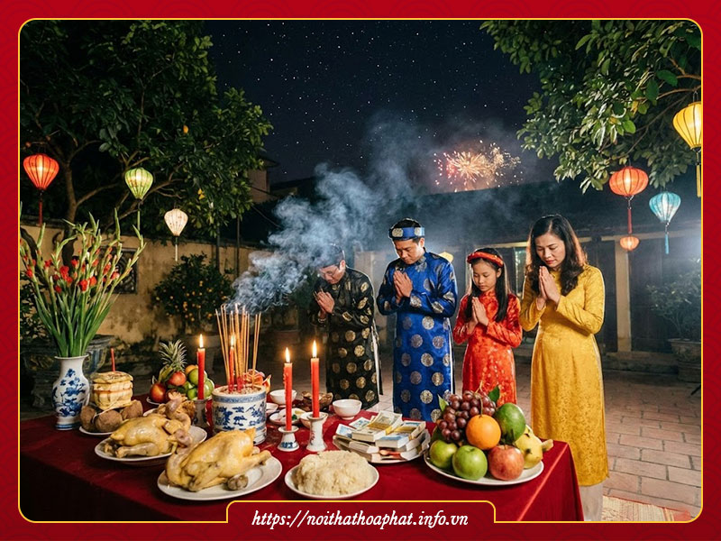 Văn khấn giao thừa ngoài trời 2026