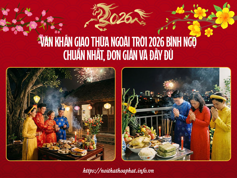 Văn khấn giao thừa ngoài trời 2026