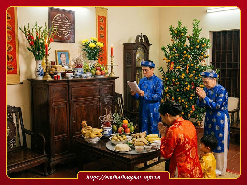 Văn khấn giao thừa trong nhà 2026